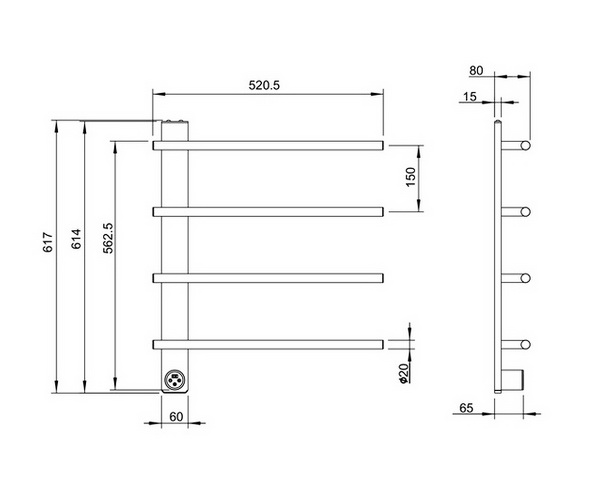 полотенцесушитель WONZON & WOGHAND NÜRNBERG 520х617